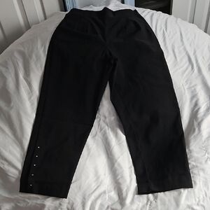 Alanni By Donny Brook Elegant Black Ankle Pants